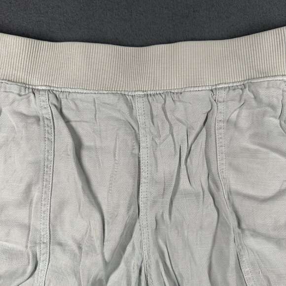 Sonoma Womens Medium Light Gray Linen Blend Pull-On Shorts Elastic Waist Pockets - Picture 3 of 14